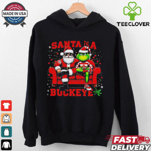 Santa is a Ohio State Buckeyes fan Christmas sweater