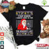 I check it once then I check it twice Santa Christmas shirt