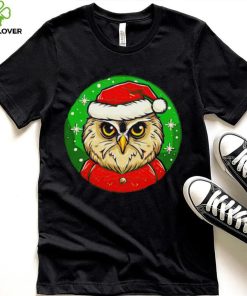 Santa owl cartoon Christmas shirt