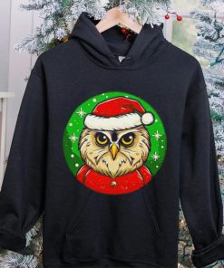 Santa owl cartoon Christmas shirt