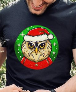 Santa owl cartoon Christmas shirt