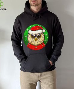 Santa owl cartoon Christmas shirt