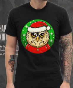 Santa owl cartoon Christmas shirt