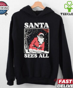 Santa sees all snow Christmas shirt