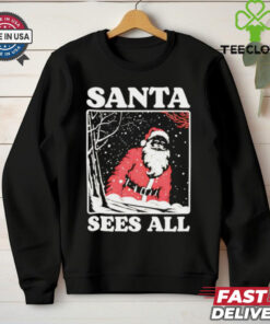 Santa sees all snow Christmas shirt