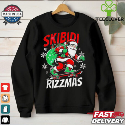 Santa skibidi rizzmas Christmas shirt