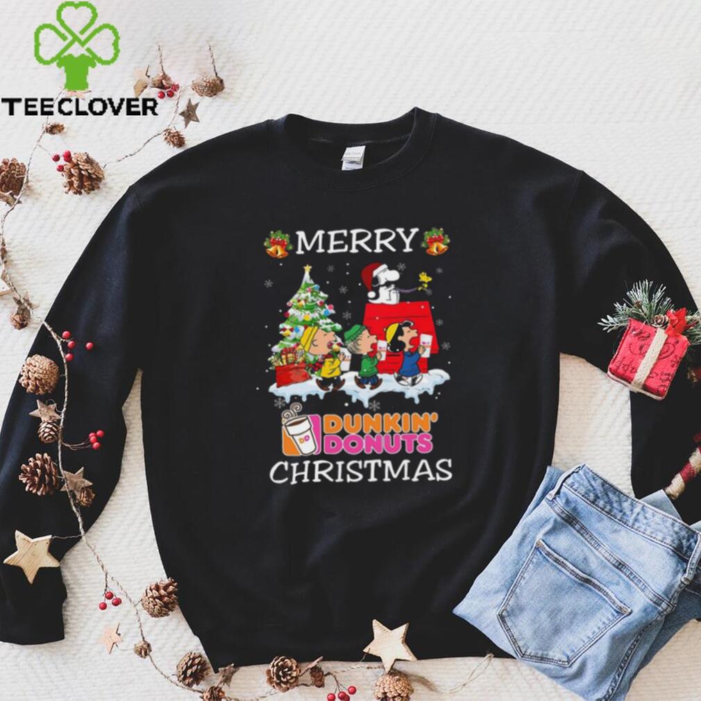 Santa snoopy and peanuts dunkin’ donuts 2023 merry christmas sweater Santa snoopy and peanuts dunkin’ donuts 2023 merry christmas sweater