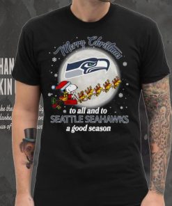 Santa snoopy and woodstock merry Christmas to all and to Seattle Seahawks a good season shirt 4 Santa snoopy and woodstock merry Christmas to all and to Seattle Seahawks a good season shirt