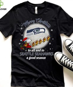 Santa snoopy and woodstock merry Christmas to all and to Seattle Seahawks a good season shirt 7 Santa snoopy and woodstock merry Christmas to all and to Seattle Seahawks a good season shirt