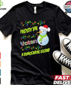 Santa snowman frosty the voter a democratic legend Merry Christmas election shirt