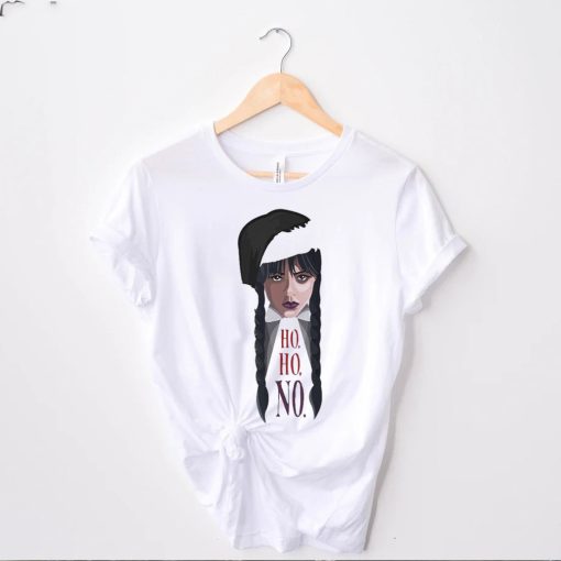 Santa wednesday addams ho ho no Christmas t shirt