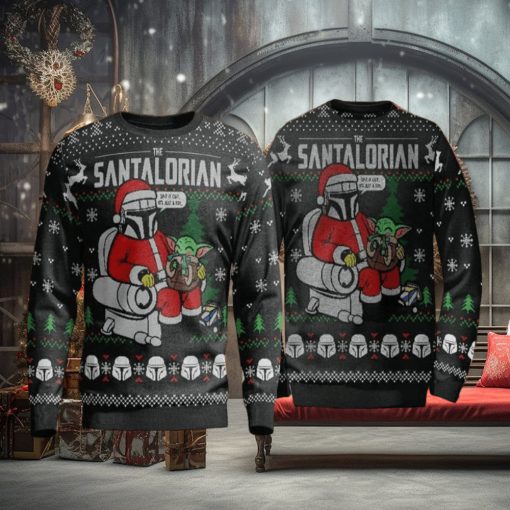 Santalorian Christmas Noel Knitted 3D Sweater For Thanksgiving
