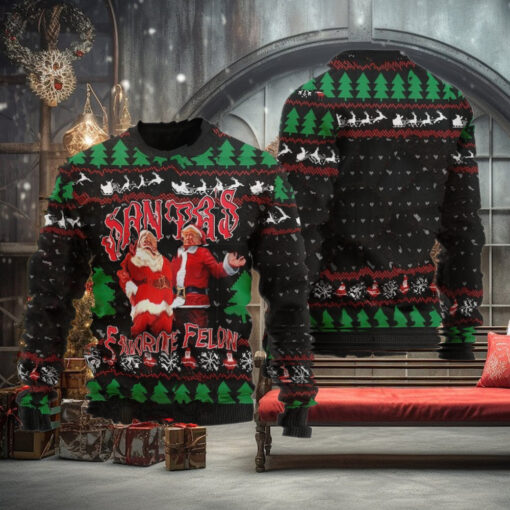 Santas Favorite Felon Trump Ugly Christmas Sweater