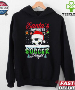 Santa’s Favorite Soccer Player Christmas Football T Shirt