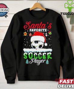 Santa’s Favorite Soccer Player Christmas Football T Shirt