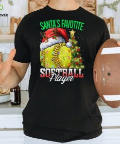 Santa's Favorite Softball Player Christmas Softball Classic T Shirt
