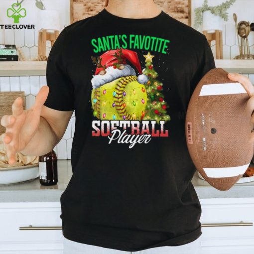 Santa’s Favorite Softball Player   Christmas Softball Classic T Shirt
