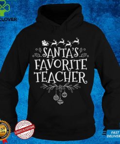 Santas Favorite Teacher Christmas Day School Educator T Shirt