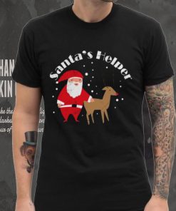 Santas Helper Rudolph Christmas Funny Gift Idea T shirt