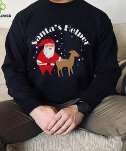 Santas Helper Rudolph Christmas Funny Gift Idea T shirt