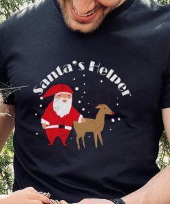 Santas Helper Rudolph Christmas Funny Gift Idea T shirt