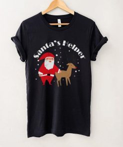 Santas Helper Rudolph Christmas Funny Gift Idea T shirt