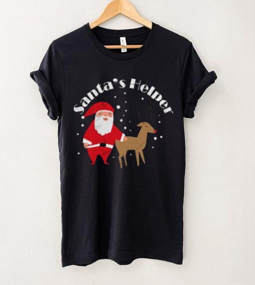Santas Helper Rudolph Christmas Funny Gift Idea T shirt