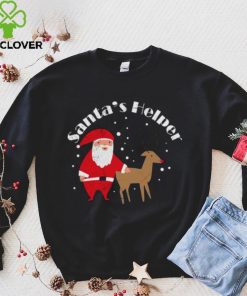 Santas Helper Rudolph Christmas Funny Gift Idea T shirt
