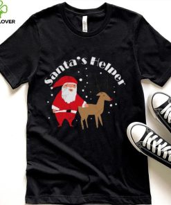 Santas Helper Rudolph Christmas Funny Gift Idea T shirt