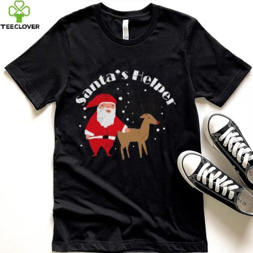 Santas Helper Rudolph Christmas Funny Gift Idea T shirt