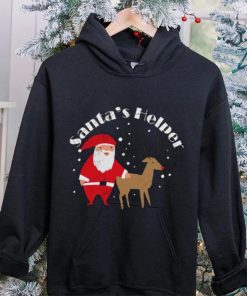 Santas Helper Rudolph Christmas Funny Gift Idea T shirt