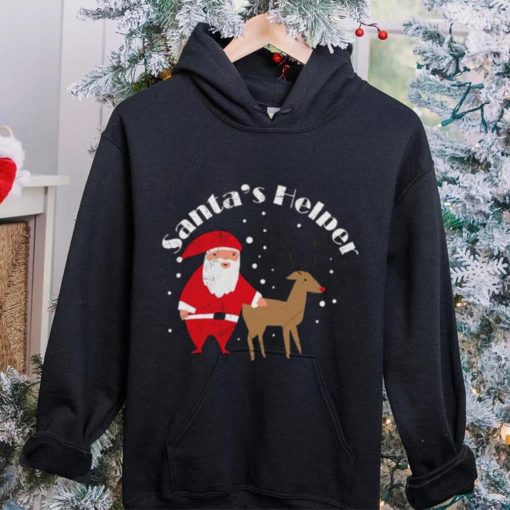 Santas Helper Rudolph Christmas Funny Gift Idea T shirt