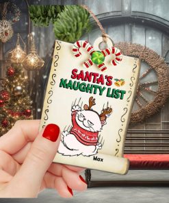 Santa's Naughty List TT Personalized Ornament