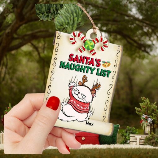 Santa’s Naughty List TT Personalized Ornament