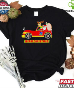 Santa’s driving new car Merry Christmas shirt