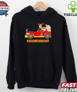 Santa’s driving new car Merry Christmas shirt
