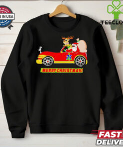 Santa’s driving new car Merry Christmas shirt