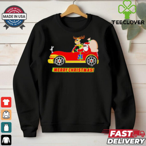 Santa’s driving new car Merry Christmas shirt
