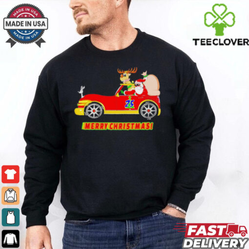 Santa’s driving new car Merry Christmas shirt