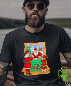 Santa’s family have dinner Jesus out of house Christmas sweater