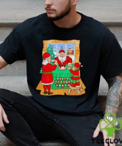 Santa’s family have dinner Jesus out of house Christmas sweater