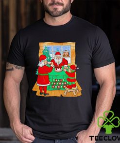 Santa’s family have dinner Jesus out of house Christmas sweater