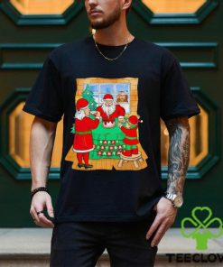 Santa’s family have dinner Jesus out of house Christmas sweater