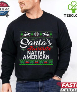 Santa’s favorite native American Christmas shirt 2 Santa’s favorite native American Christmas shirt