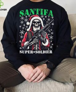 Santifa Super Soldier Santa Claus gun Christmas 2023 Shirt