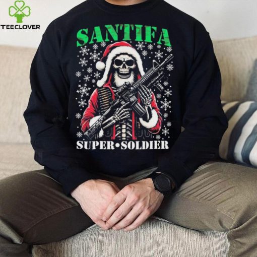 Santifa Super Soldier Santa Claus gun Christmas 2023 Shirt