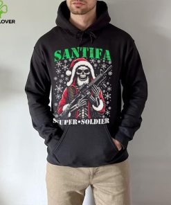 Santifa Super Soldier Santa Claus gun Christmas 2023 Shirt