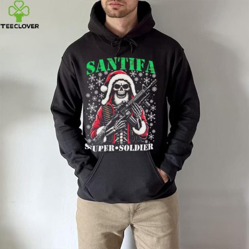 Santifa Super Soldier Santa Claus gun Christmas 2023 Shirt