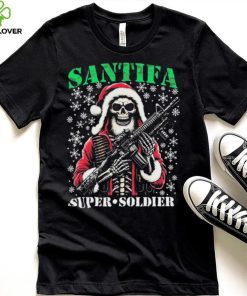 Santifa Super Soldier Santa Claus gun Christmas 2023 Shirt