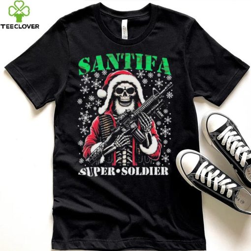 Santifa Super Soldier Santa Claus gun Christmas 2023 Shirt